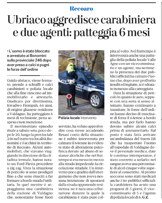 Immagine: 20240430 GDV 26 ubriaco e arresto