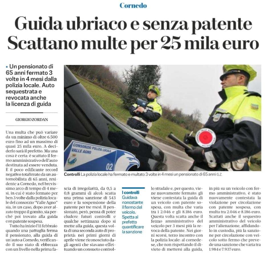 Immagine: 20250518 GDV CV ubriaco e guida con patente sospesa